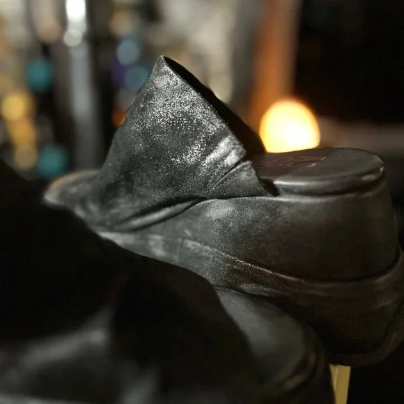 A.S.98 Rafe Wedge Suede Black Slide Sandals. NWOT🌻 Size 37 - Picture 11 of 11